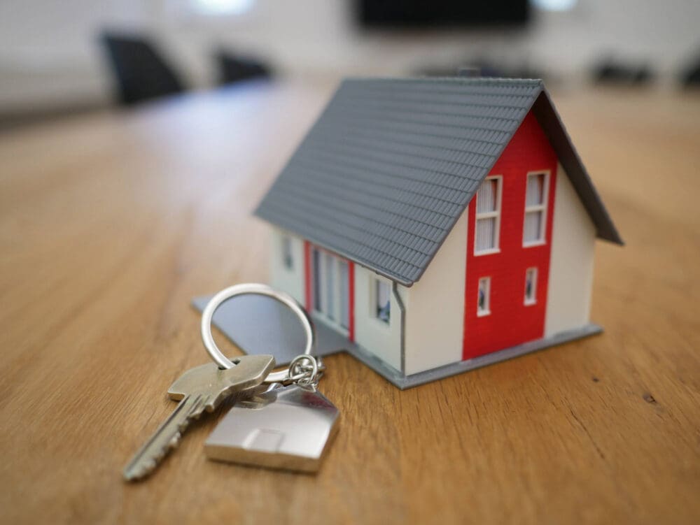 Little wooden house with keys