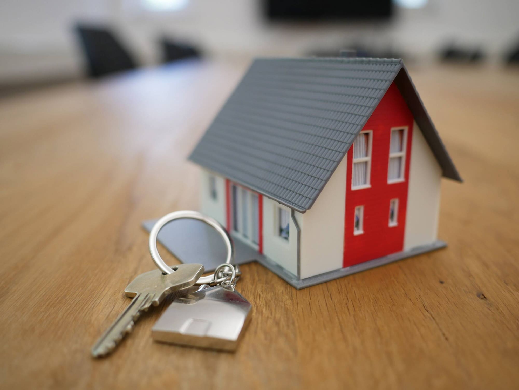 Little wooden house with keys