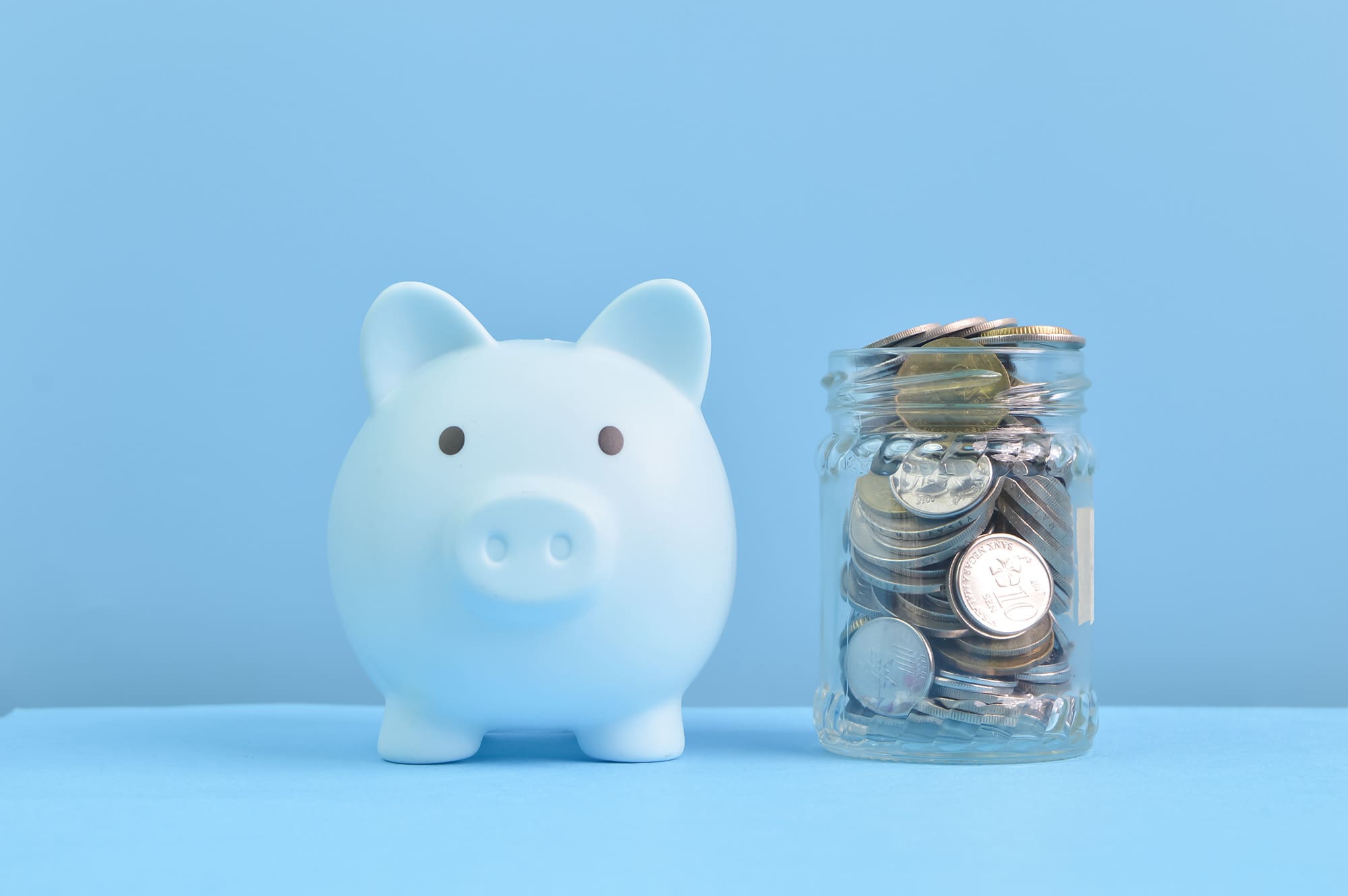 Blue piggybank