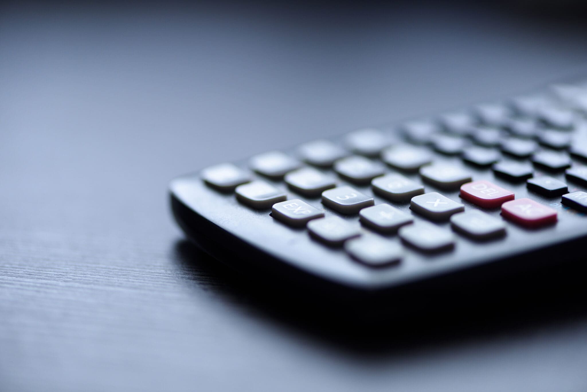 close up of a calculator