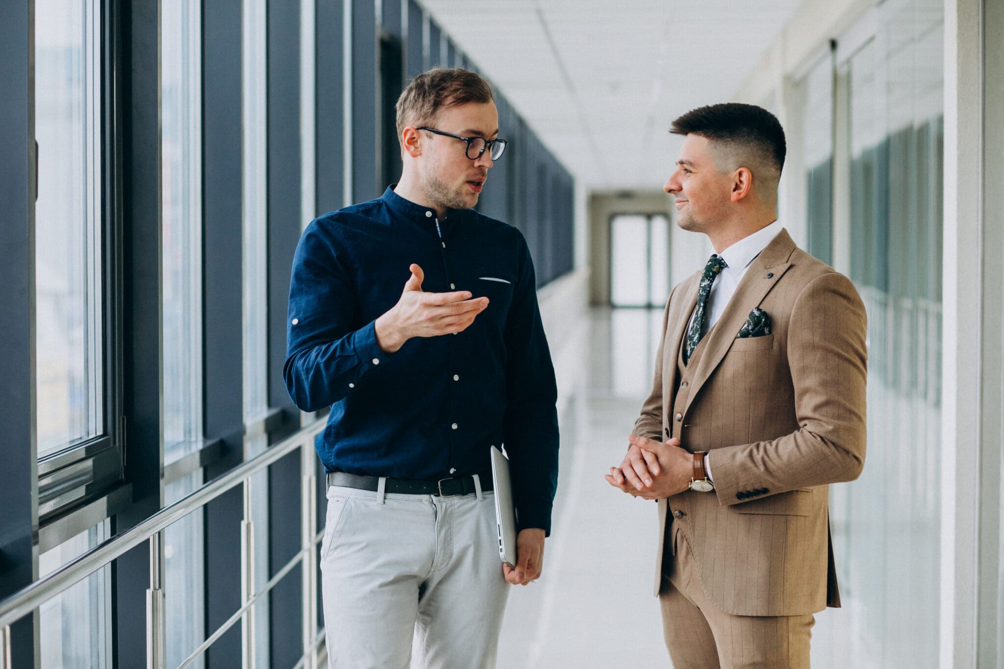 two accountants talking