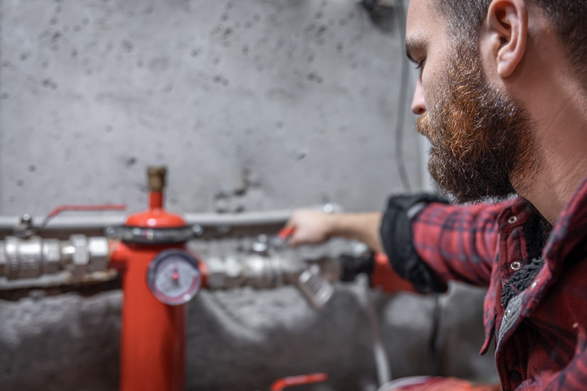 a man working on a boiler
