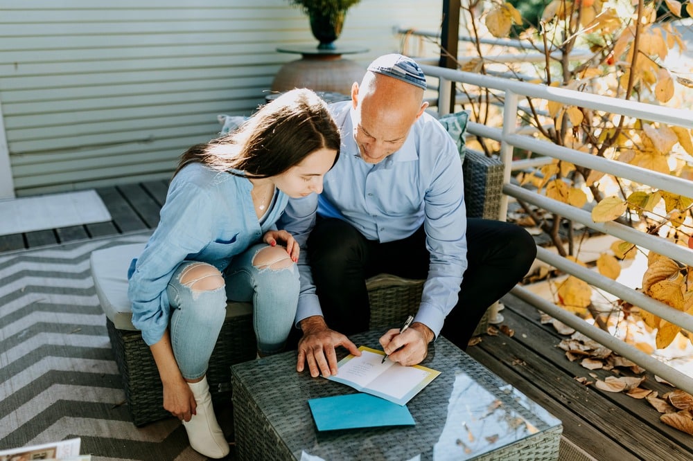 joint property owners looking at documents